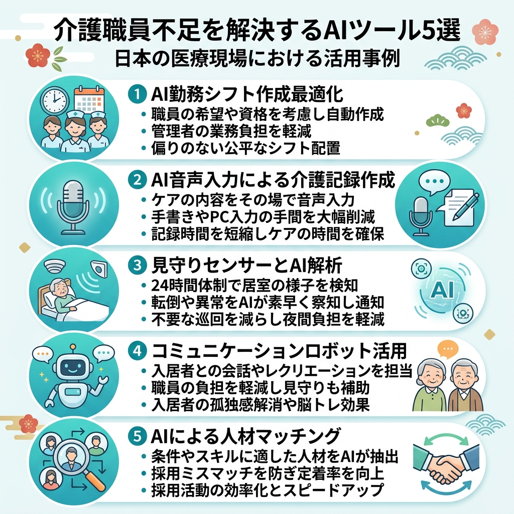 介護職員不足を解決するAIツール5選